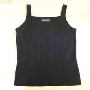 Black Metalic Sweater tank